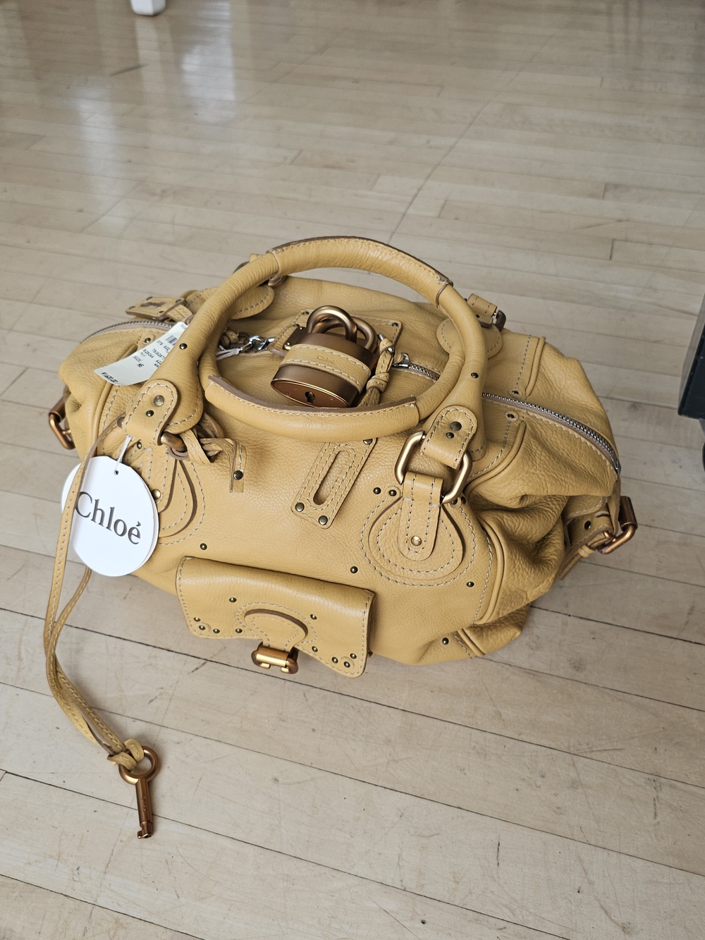 Chloe Vintage Y2K 2006 Paddington Bag Mustard Butter Leather Purse Deadstock NWT - Picture 2 of 16
